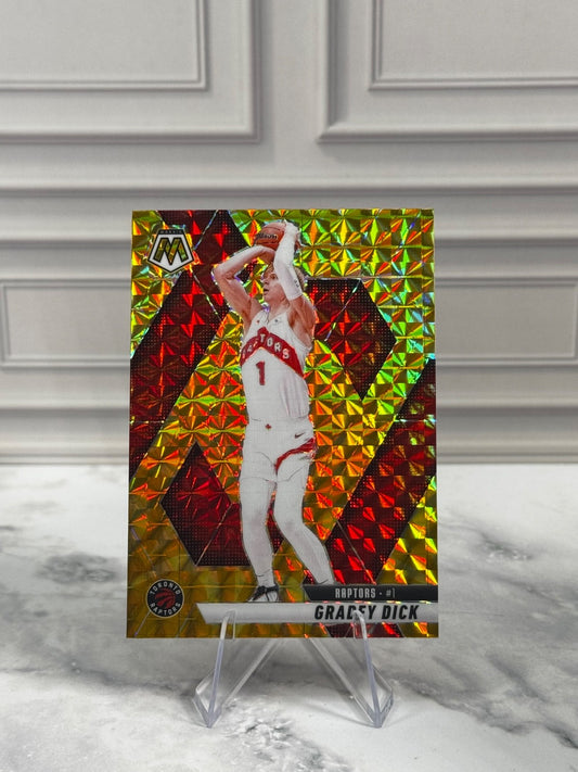 2024-25 Panini Mosaic - Gradey Dick #98 Reactive Yellow Mosaic Prizm