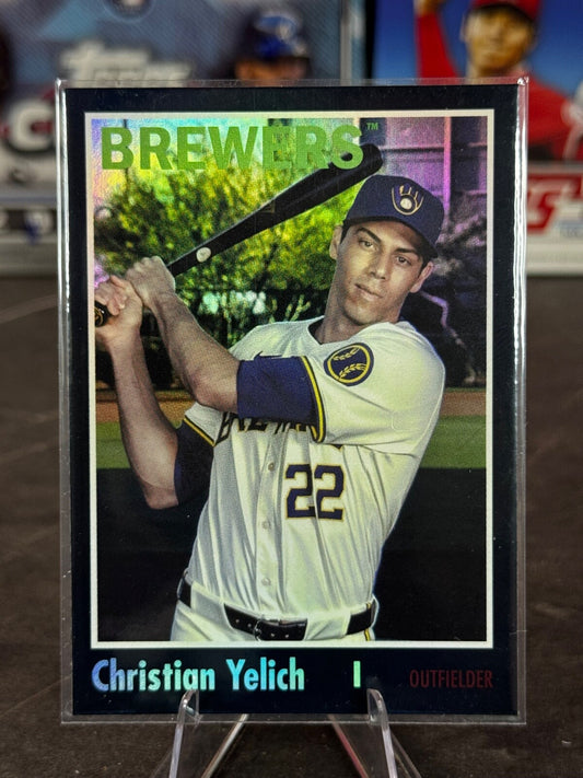 2024 Topps Archives - 1970 Topps Christian Yelich #148 Black Foilboard
