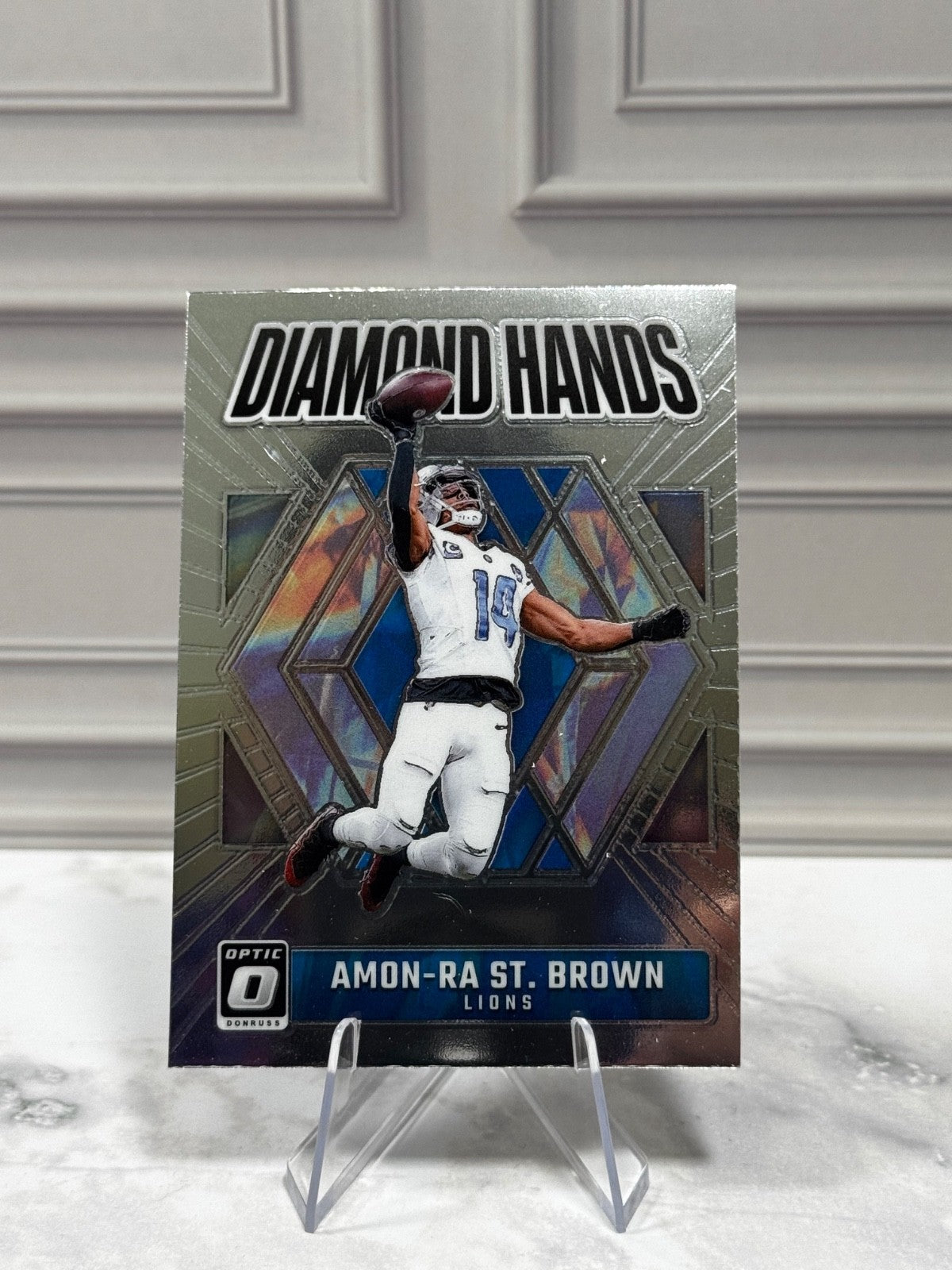 2024 Panini Donruss Optic - #10 Amon-Ra St. Brown Diamond Hands