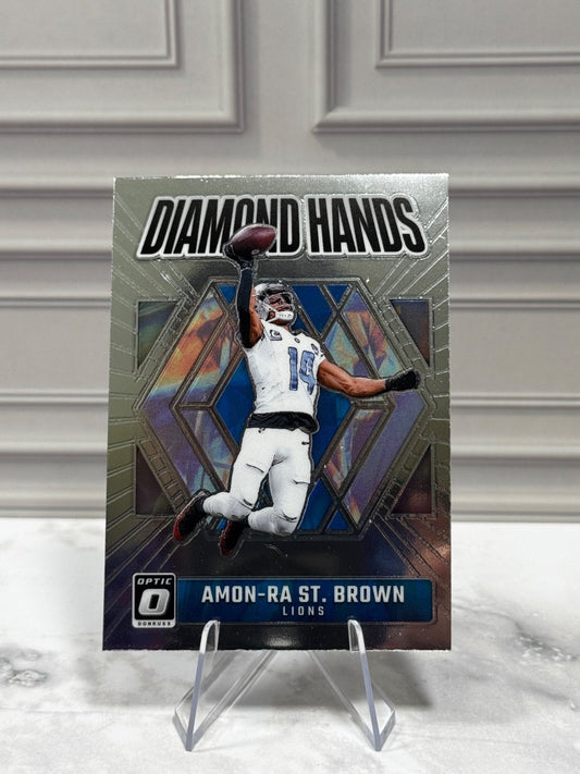 2024 Panini Donruss Optic - #10 Amon-Ra St. Brown Diamond Hands