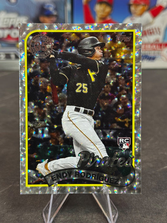 2024 Topps Series 1 - 1989 Endy Rodriguez #89B-79 (RC) Silver Crackle