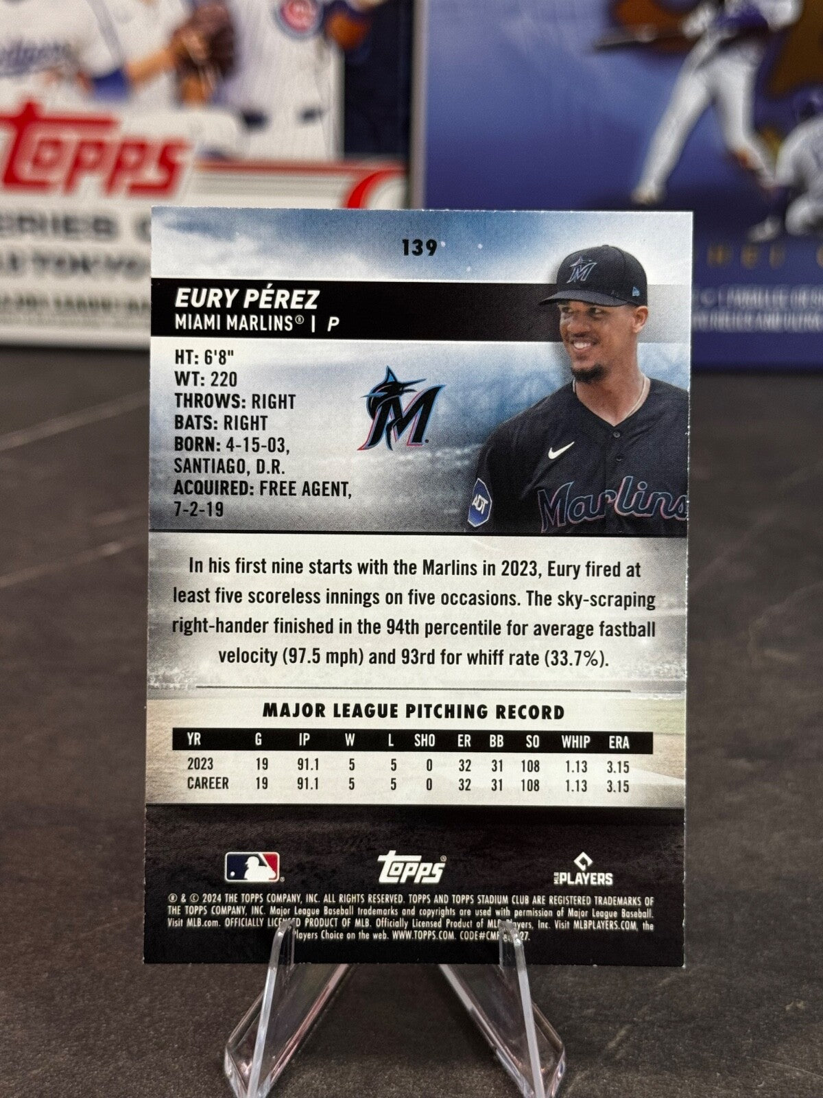 2024 Topps Stadium Club - Eury Perez #139