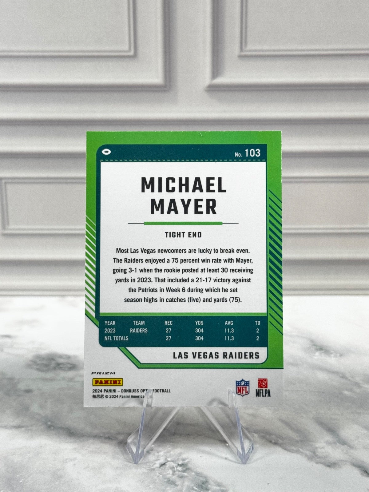 2024 Panini Donruss Optic - Michael Mayer #103 Holo Prizm