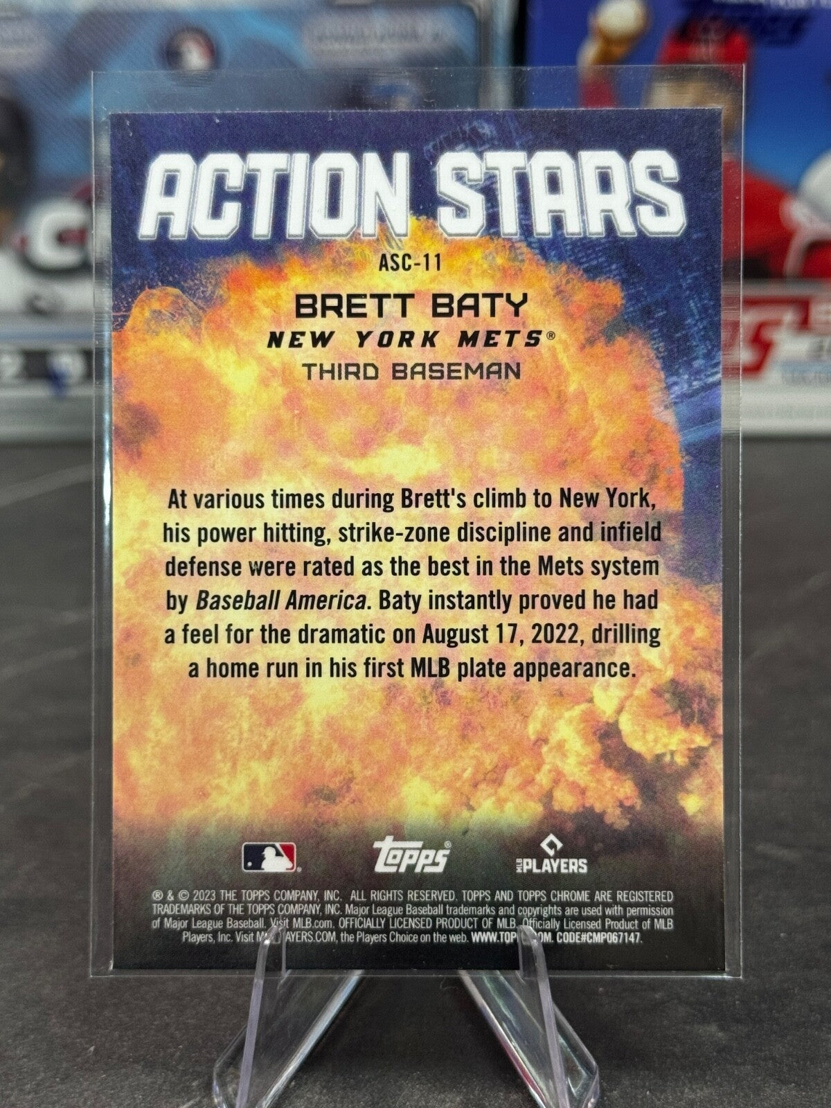 2023 Topps Chrome Update Series - Action Stars Brett Baty #ASC-11 (RC)