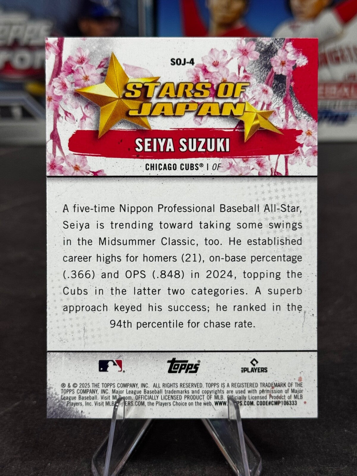 2025 Topps Series 1 Tokyo Series - Stars of Japan Seiya Suzuki #SOJ-4 Cubs