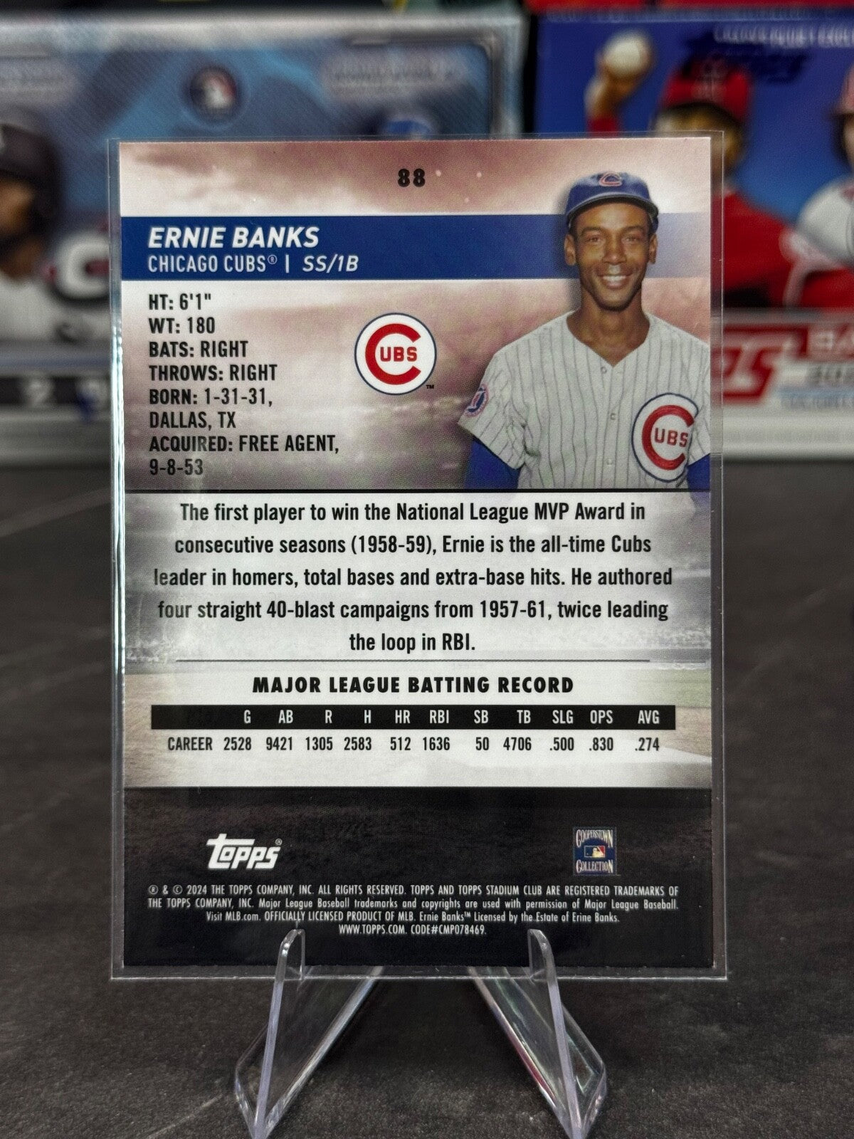 2024 Topps Stadium Club - Ernie Banks #88 Chrome