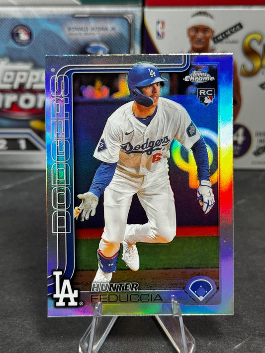 2025 Topps Chrome - #288 Hunter Feduccia Rookie Refractor (RC)