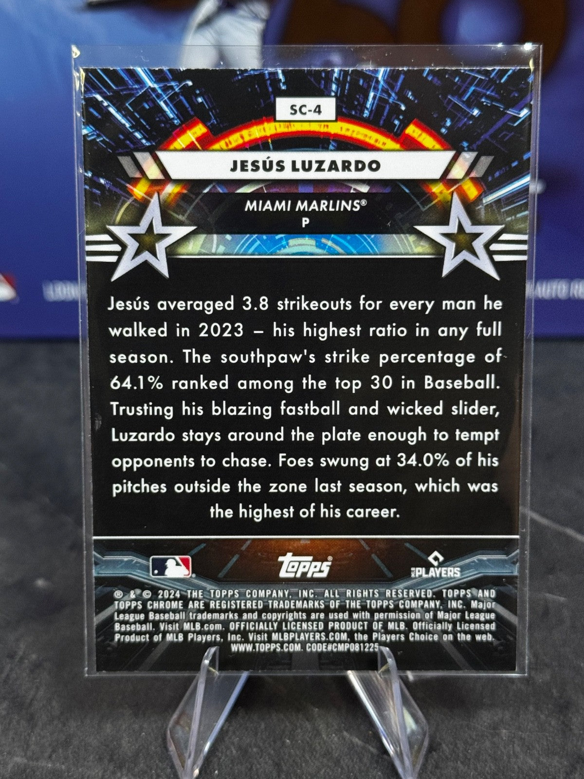 2024 Topps Cosmic Chrome - Star Command Jesus Luzardo #SC-4