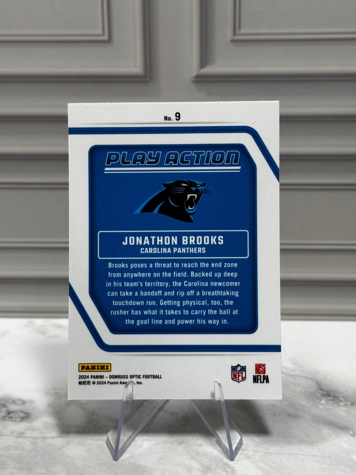 2024 Panini Donruss Optic - Play Action Jonathon Brooks #9 (RC)