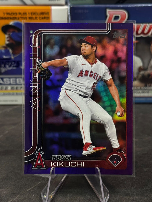 2025 Topps Series 2 - #592 Yusei Kikuchi Purple Foil /250 ANGELS