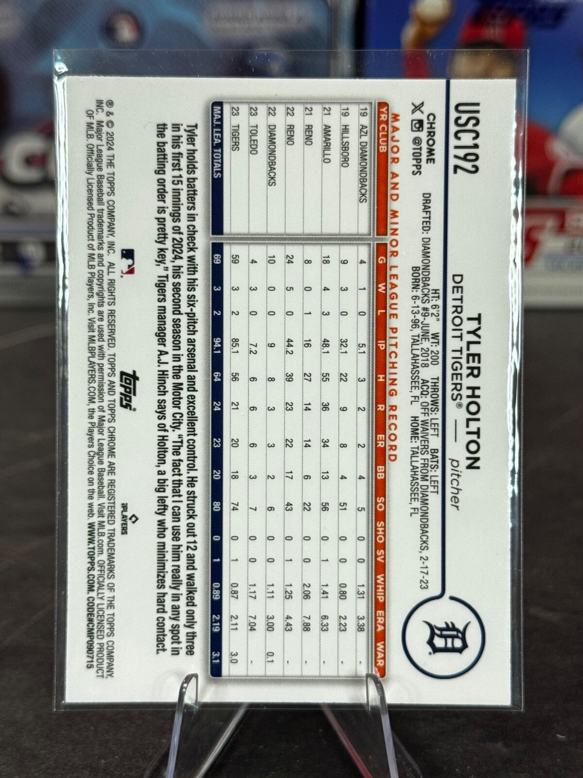 2024 Topps Chrome Update Series - Tyler Holton #USC192 X-Fractor (RC)