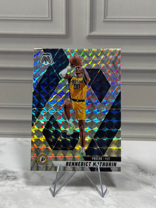 2024-25 Panini Mosaic - Bennedict Mathurin #154 Reactive Silver Mosaic Prizm