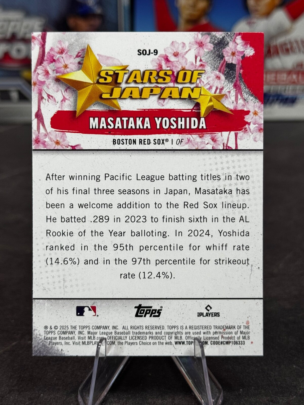 2025 Topps Series 1 Tokyo Series - Stars of Japan Masataka Yoshida #SOJ-9 Red So