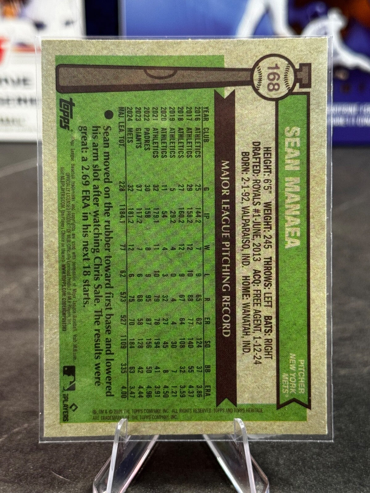 2025 Topps Heritage - Sean Manaea #168