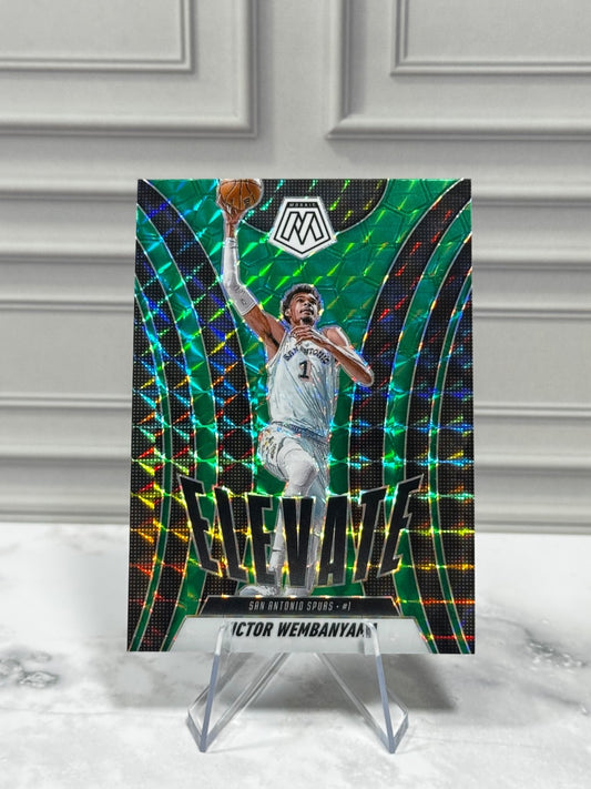 2024-25 Panini Mosaic - Elevate Victor Wembanyama #11 Green Mosaic Prizm