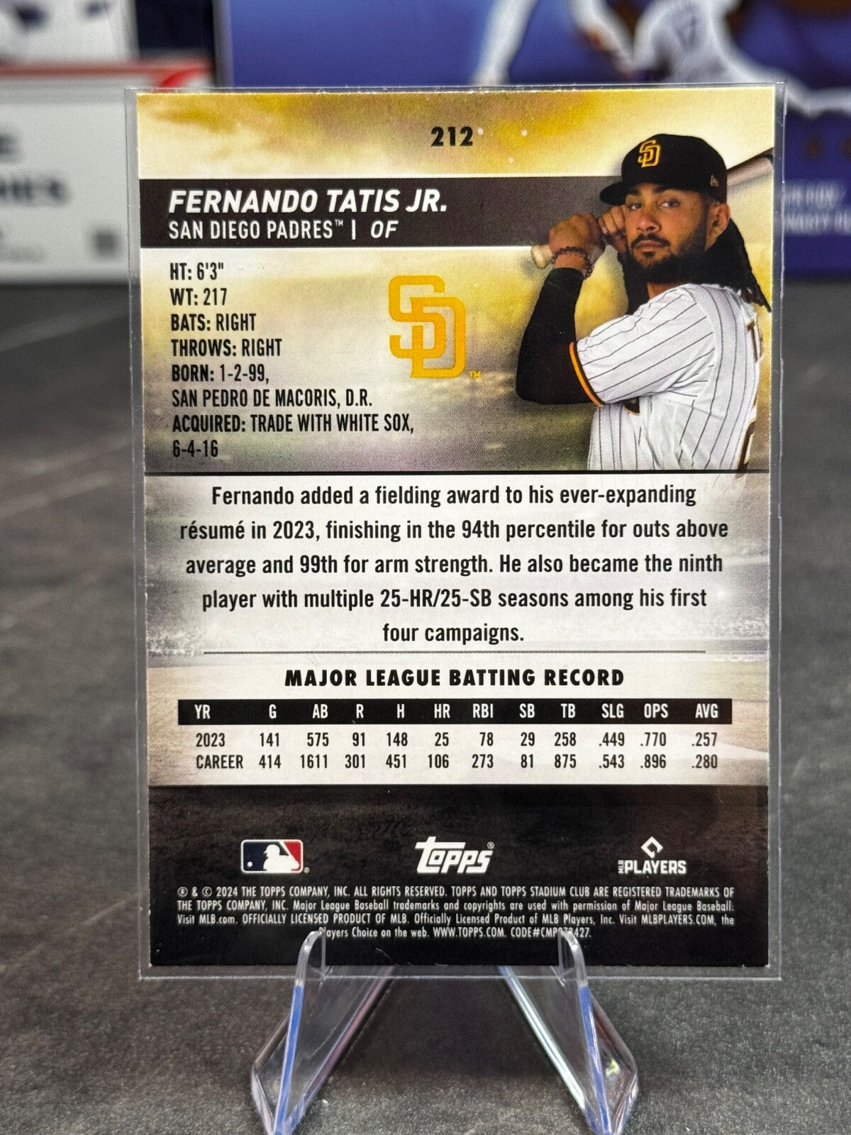 2024 Topps Stadium Club - Fernando Tatís Jr. #212 Red Foil