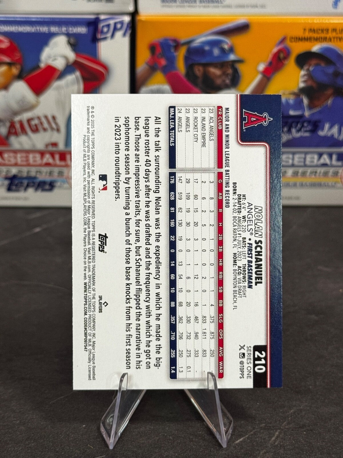 2025 Topps Series 1 - Future Stars Nolan Schanuel #210 Confetti Sparkle
