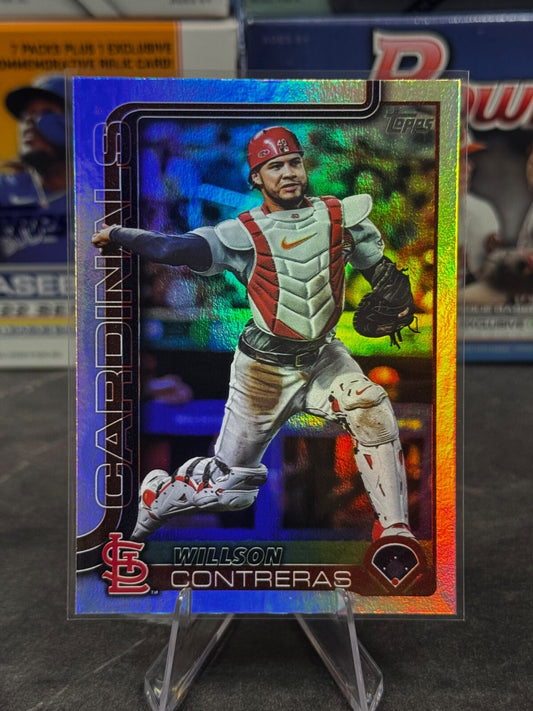2025 Topps Series 2 - #472 Wilson Contreras Rainbow Foil CARDINALS