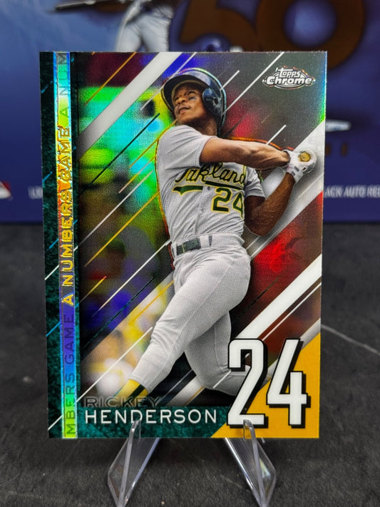 2020 Topps Chrome Update Series - Target a Numbers Game Rickey Henderson #NGC-5