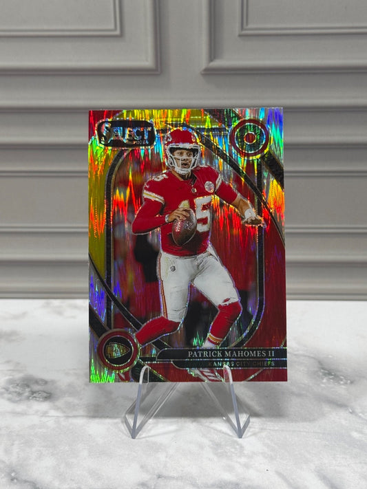 2024 Panini Select - Club Level Patrick Mahomes II #223 Red & Yellow Shock Prizm