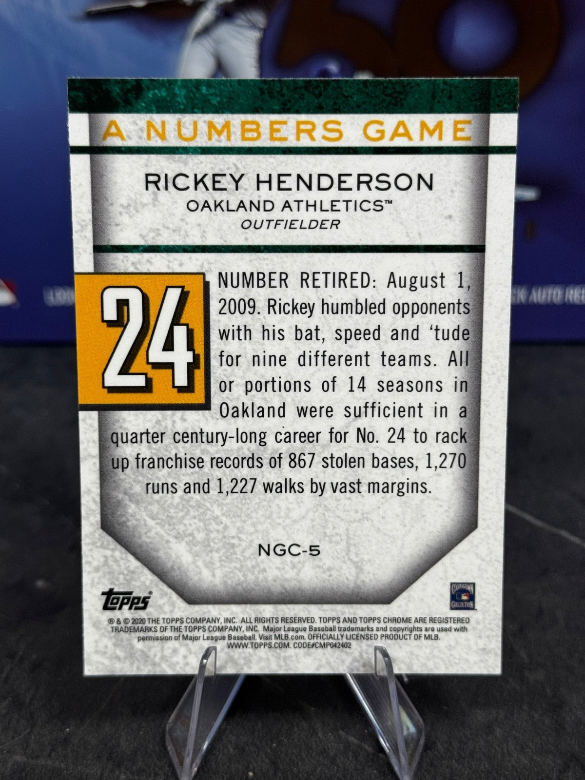 2020 Topps Chrome Update Series - Target a Numbers Game Rickey Henderson #NGC-5