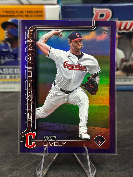 2025 Topps Series 2 - #532 Ben Lively Purple Foil /250 GUARDIANS