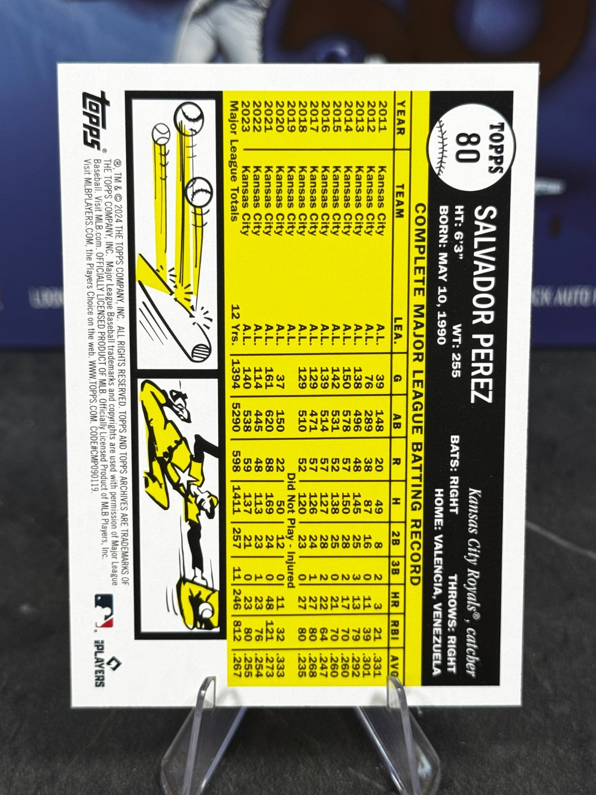 2024 Topps Archives - 1961 Topps Salvador Perez #80 Black Foilboard