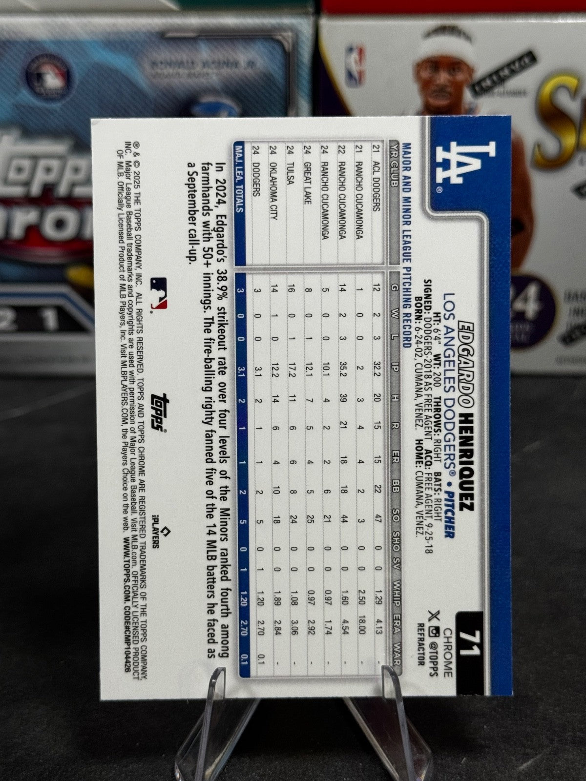 2025 Topps Chrome - #71 Edgardo Henriquez Refractor