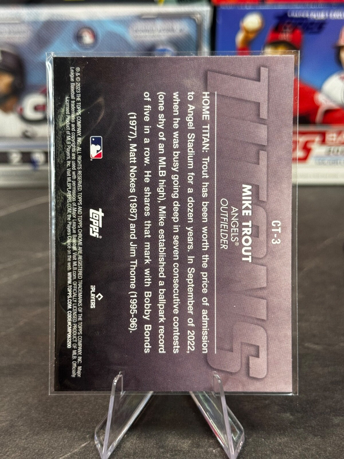 2023 Topps Chrome - Chrome Titans Mike Trout #CT-3