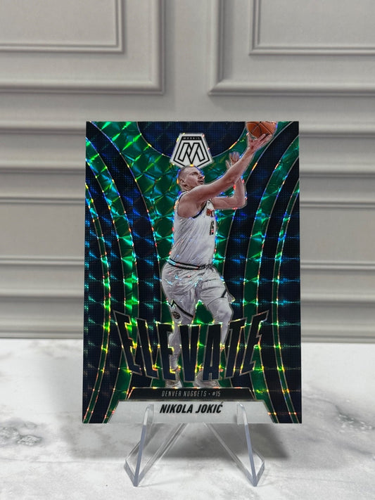 2024-25 Panini Mosaic - Elevate Nikola Jokić #20 Green Mosaic Prizm