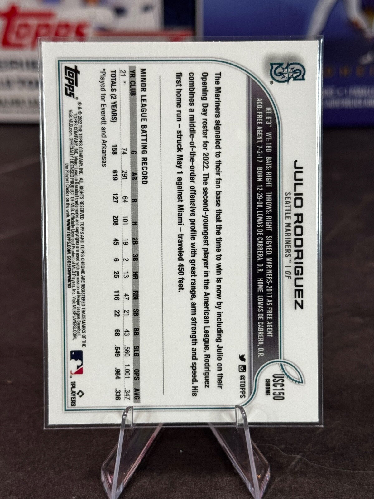 2022 Topps Chrome Update Series - Julio Rodriguez #USC150 (RC)