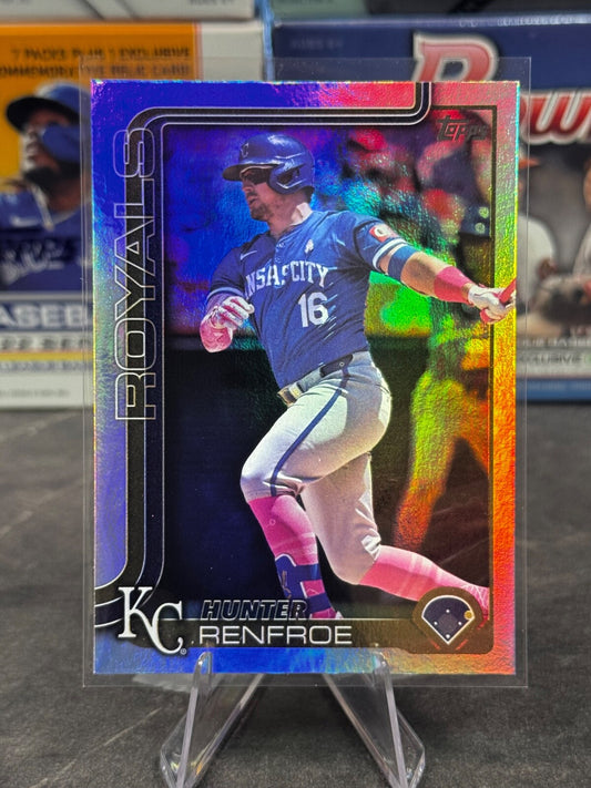 2025 Topps Series 2 - #598 Hunter Renfroe Rainbow Foil ROYALS