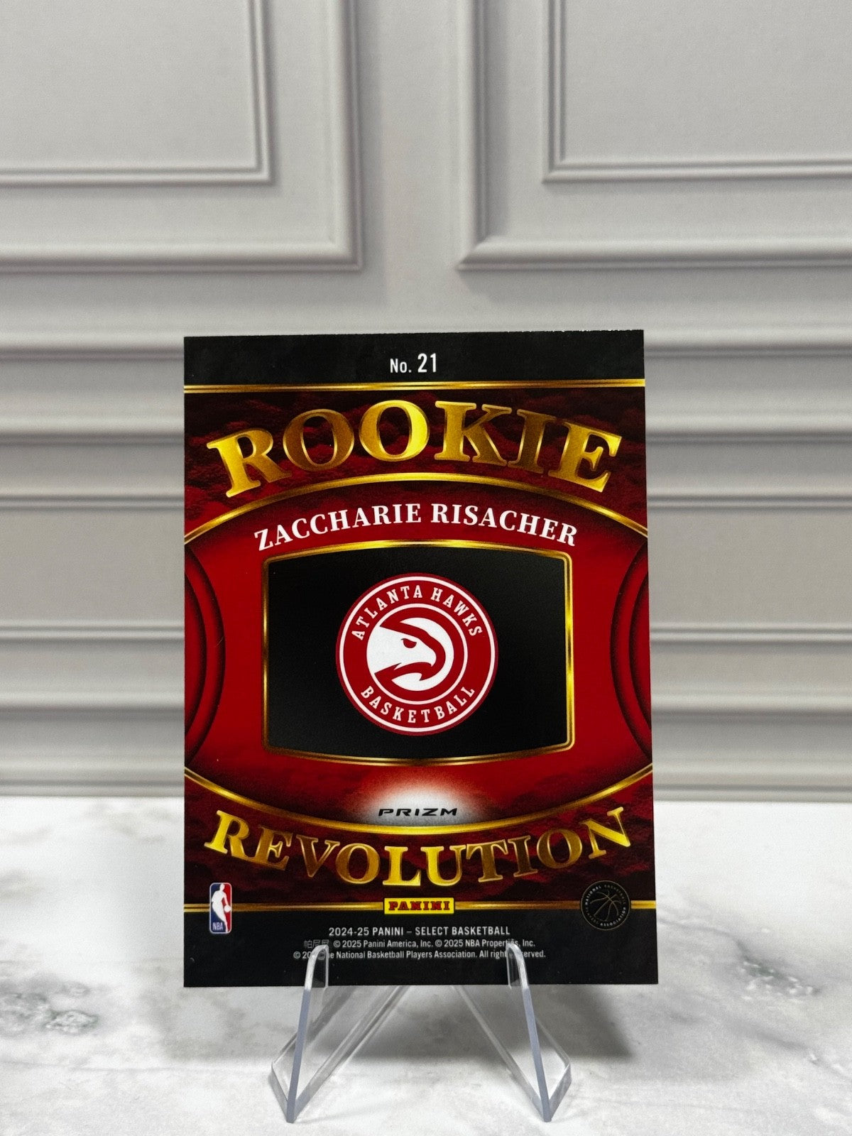 2025 Panini Select - Rookie Revolution Zaccharie Risacher #21 Green Prizm (RC)