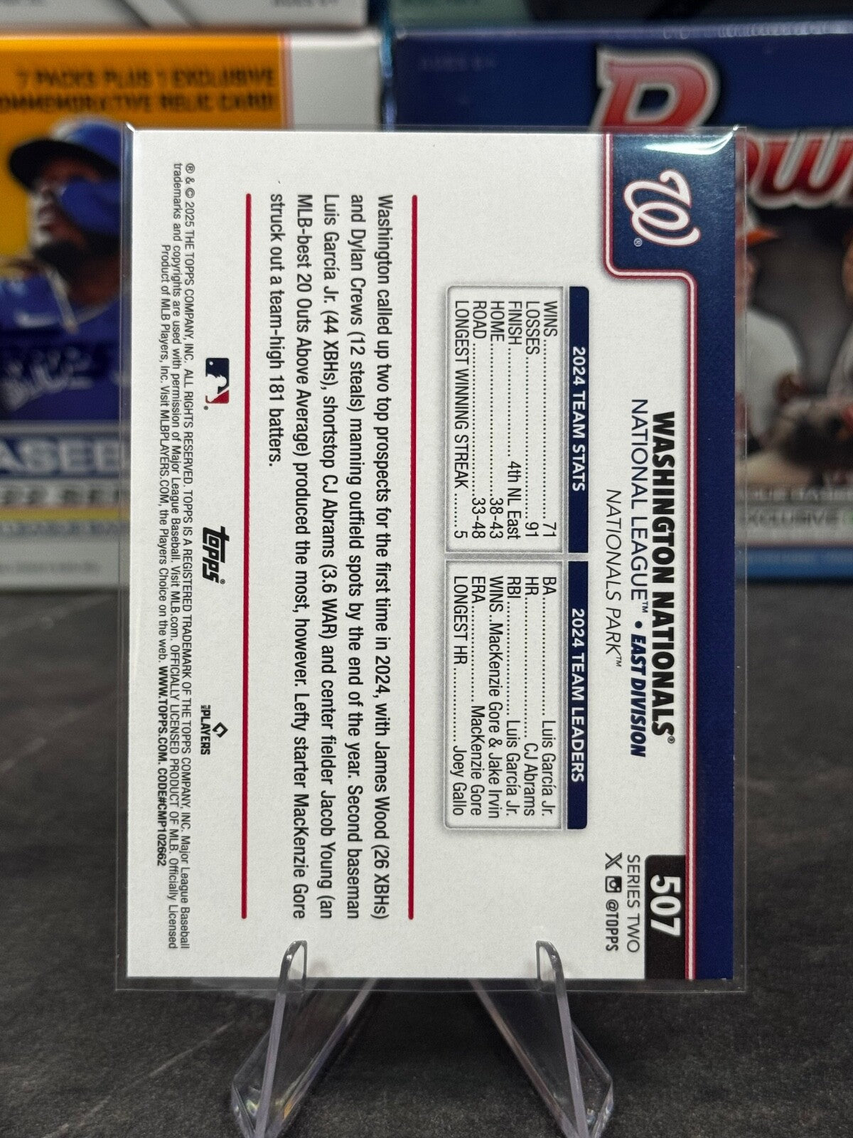 2025 Topps Series 2 - #507 Washington Nationals Rainbow Foil