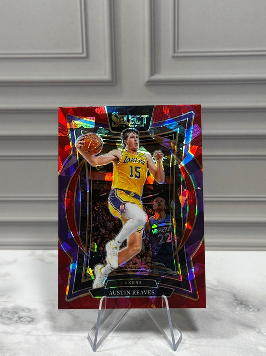 2024-25 Panini Select - Concourse Level Austin Reaves #40 Red Cracked Ice Prizm