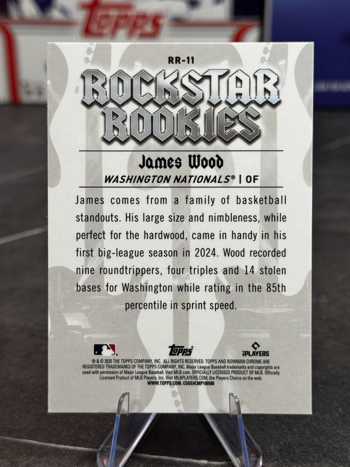2025 Bowman #RR-11 James Wood Rockstar Rookies Washington Nationals