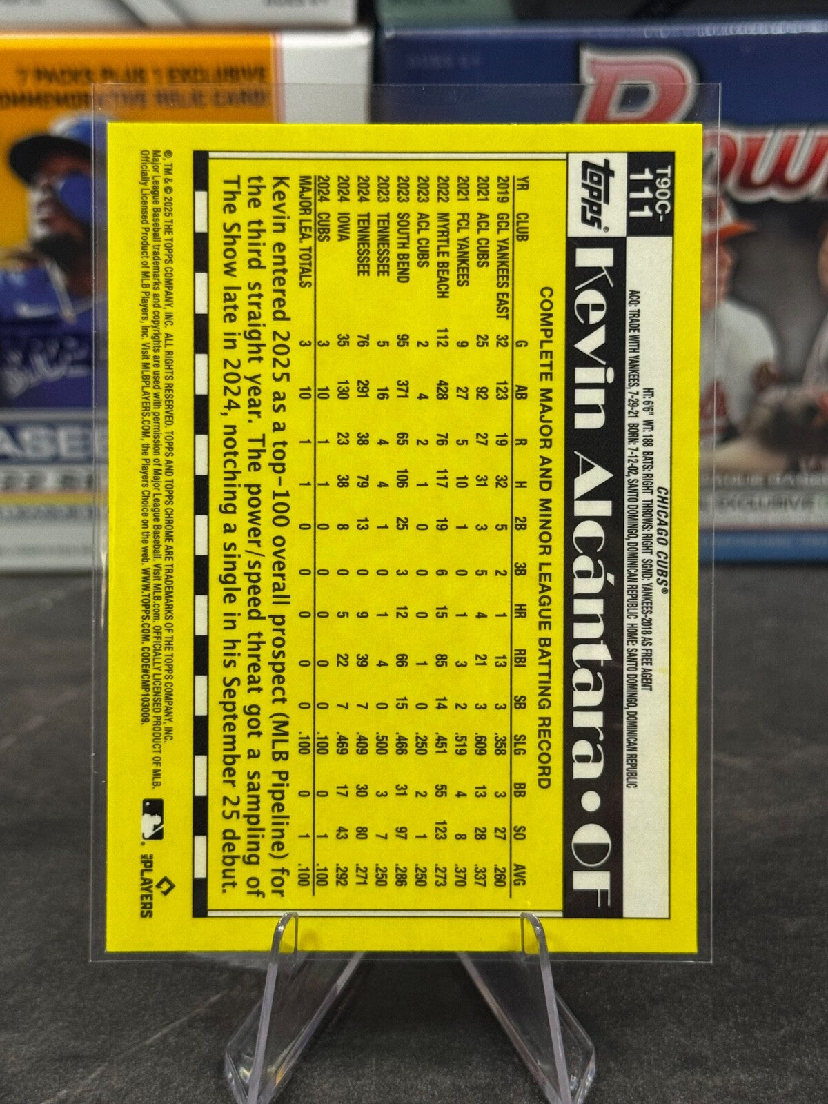 2025 Topps Series 2 - Mojo Refractor #T90C-111 KEVIN ALCANTARA ROOKIE (RC)