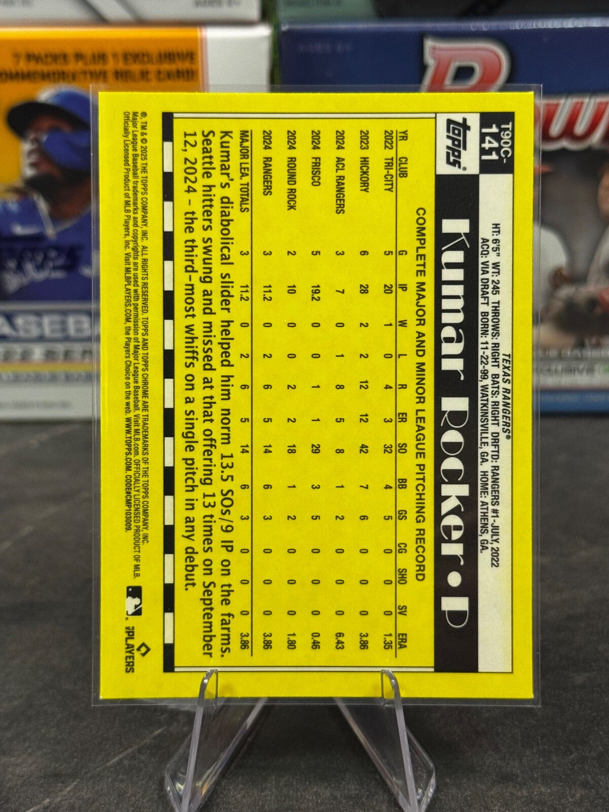 2025 Topps Series 2 - Mojo Refractor #T90C-141 KUMAR ROCKER ROOKIE (RC)
