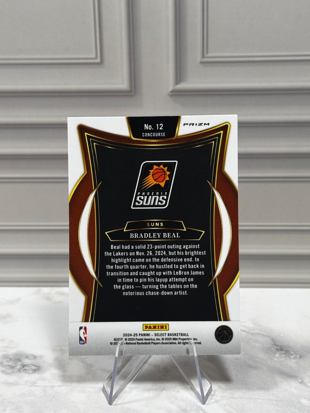 2024-25 Panini Select - Mezzanine Level Bradley Beal #12 Orange Flash Prizm