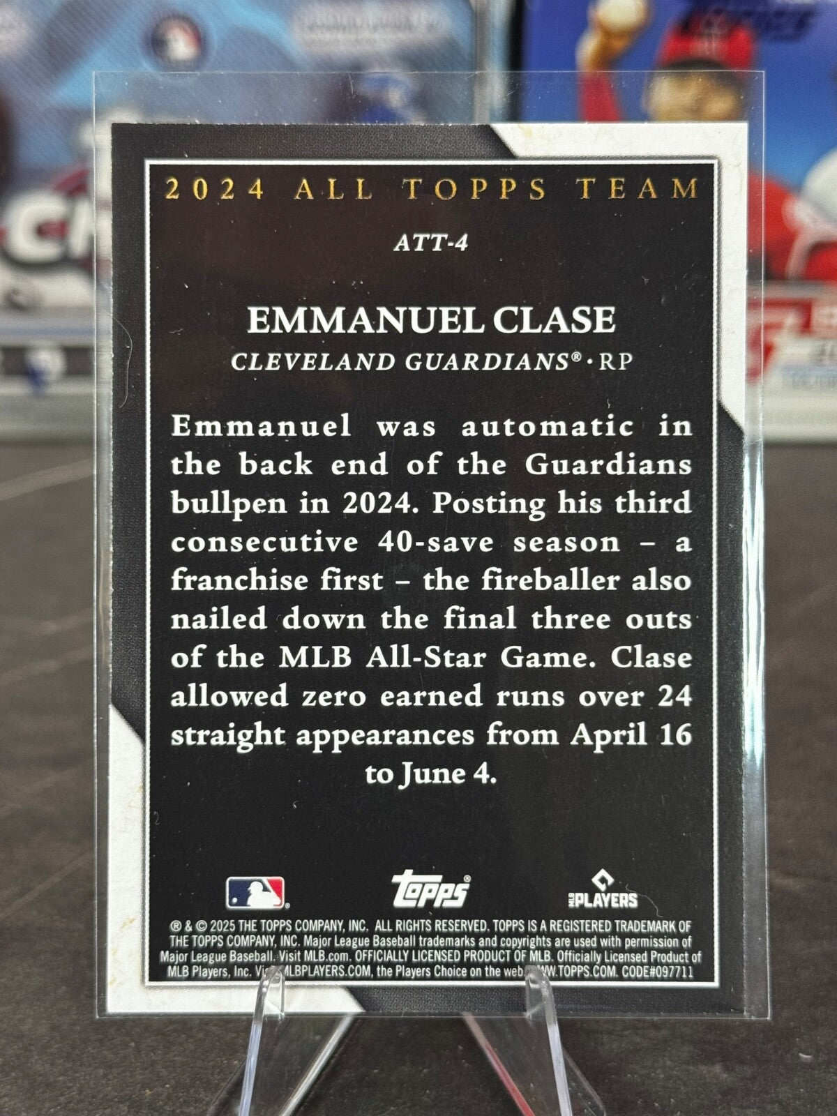 2025 Topps Series 1 - 2024 All-Topps Team Emmanuel Clase #ATT-4