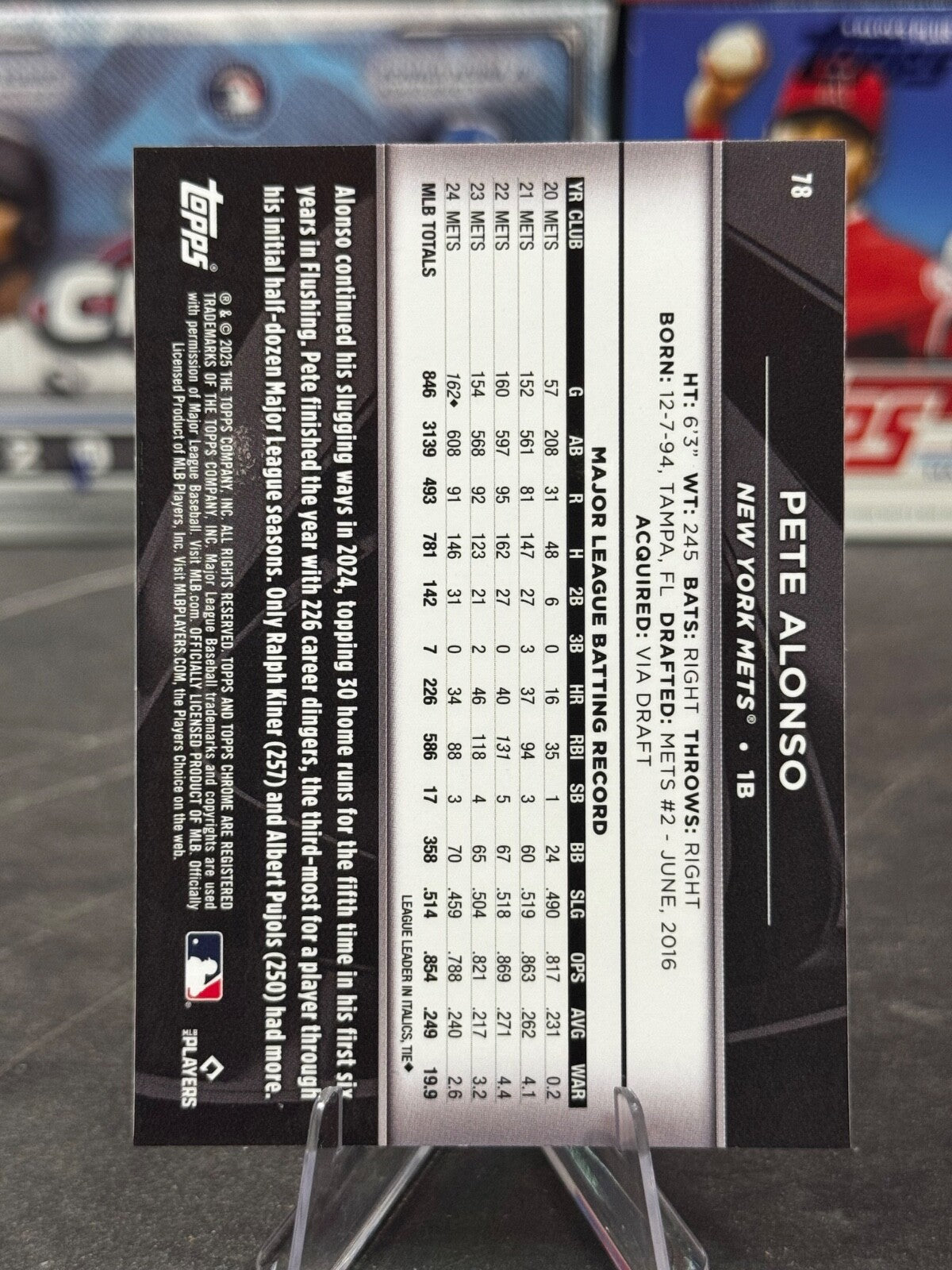 2025 Topps Chrome Black - Pete Alonso #78