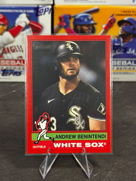 2025 Topps Heritage - Andrew Benintendi Red Border #77