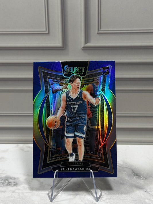 2024-25 Panini Select - Concourse Yuki Kawamura #76 Blue Prizm (RC)