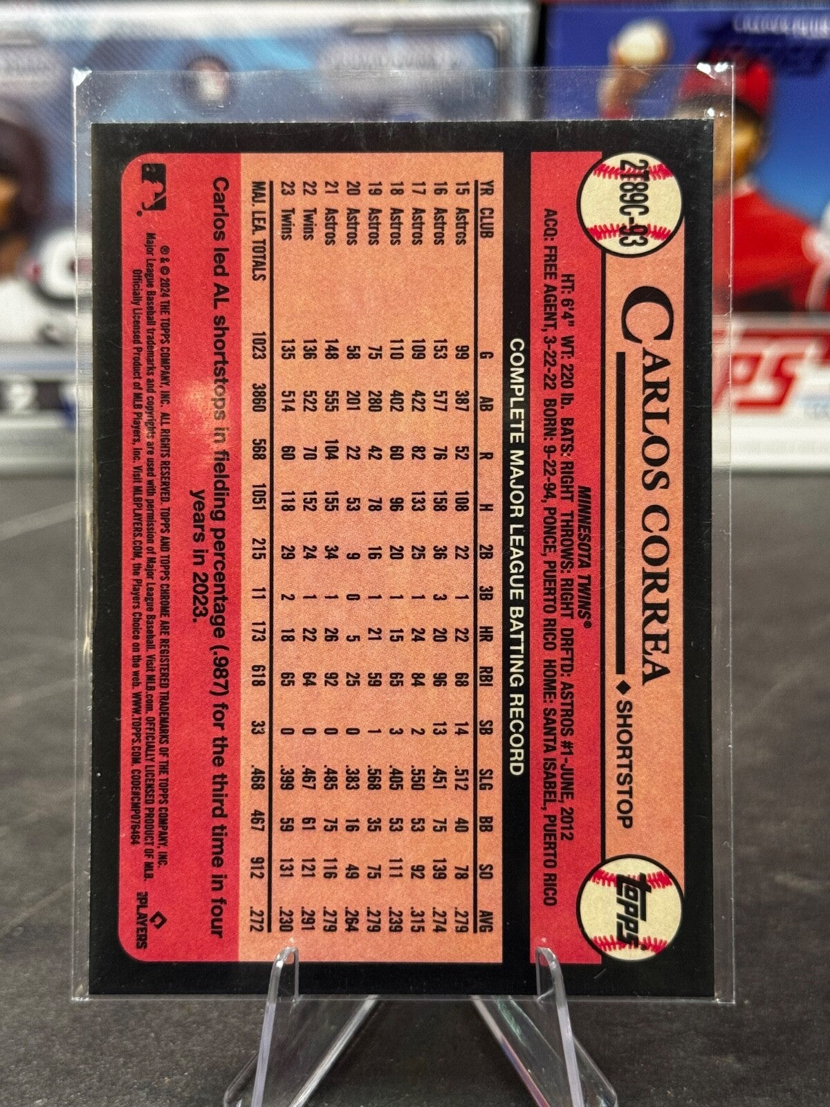 2024 Topps Series 2 - 1989 Topps Chrome Silver Pack Mojo Carlos Correa #2T89C-93