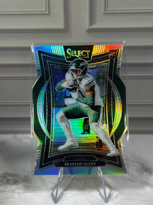 2024 Panini Select - Concourse Braelon Allen #10 Silver Prizm Die-Cut (RC)