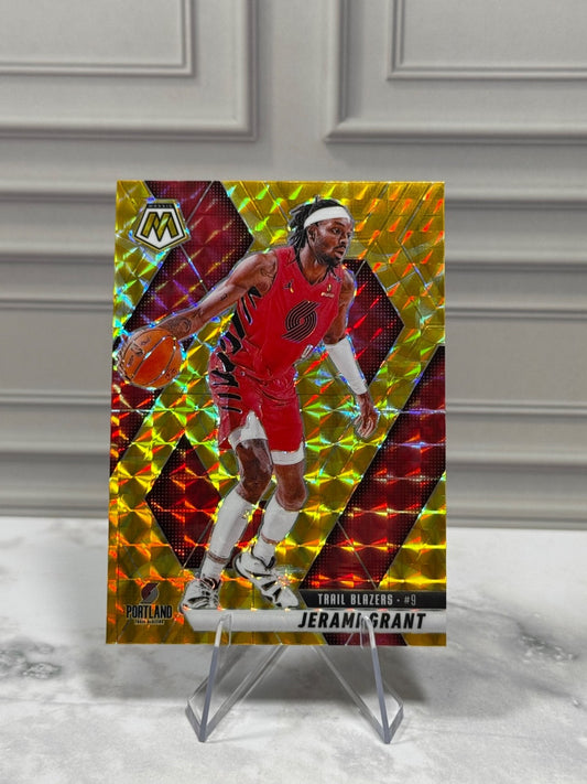 2024-25 Panini Mosaic - Jerami Grant #75Reactive Yellow Mosaic Prizm