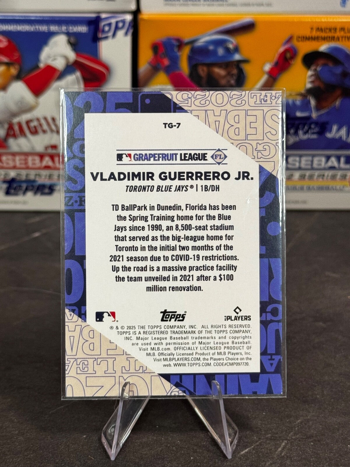 2025 Topps Series 1 - Training Grounds Vladimir Guerrero Jr. #TG-7