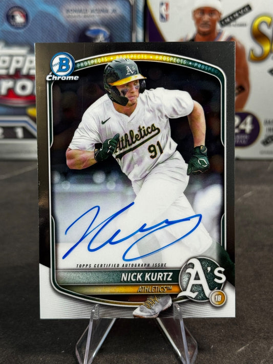 2025 Bowman - Nick Kurtz Chrome Prospect Autographs #CPA-NK (AU, RC)