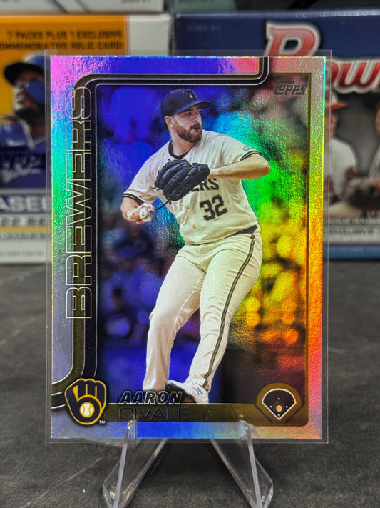 2025 Topps Series 2 - #648 Aaron Civale Rainbow Foil BREWERS