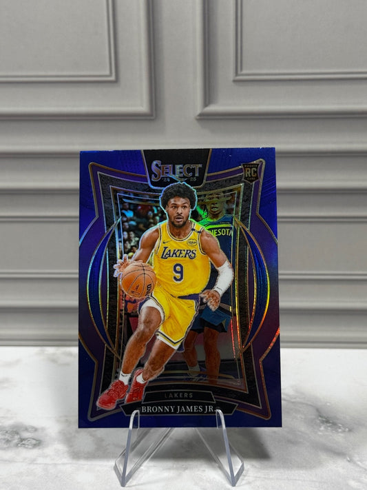 2024-25 Panini Select - Concourse Bronny James #90 Blue Prizm (RC)